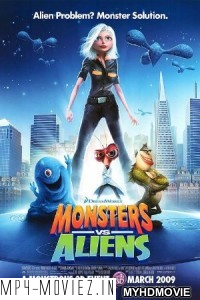 Monsters Vs Aliens (2009) Hindi Dubbed poster