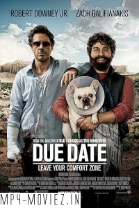 Due Date (2010) Hollywood Hindi Dubbed poster